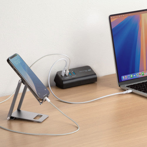 サンワサプライ AC100V/USB充電器(2+2ポート/クランプ式/黒) ACA-PD106BK