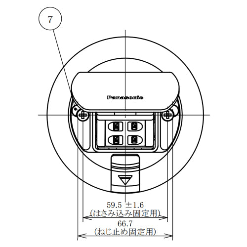 パナソニック(Panasonic) 125V/15A フロアーコンセント/丸型(2口) DU5140PV