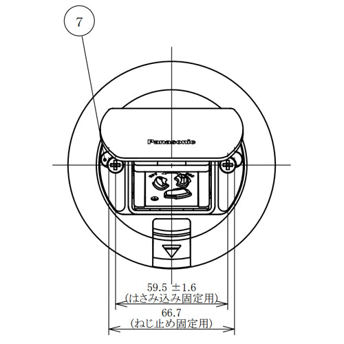 パナソニック(Panasonic) 125V/15A フロアーコンセント/丸型(1口/抜止・アース付) DU5146PV