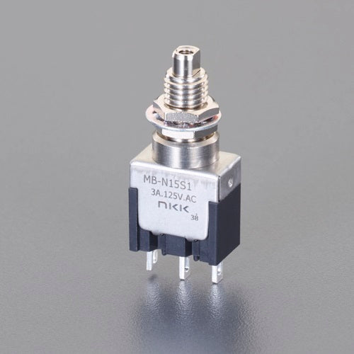 NKKスイッチズ 125V/3A 押しボタンスイッチ(単極双投/小型 MB-N12S1S