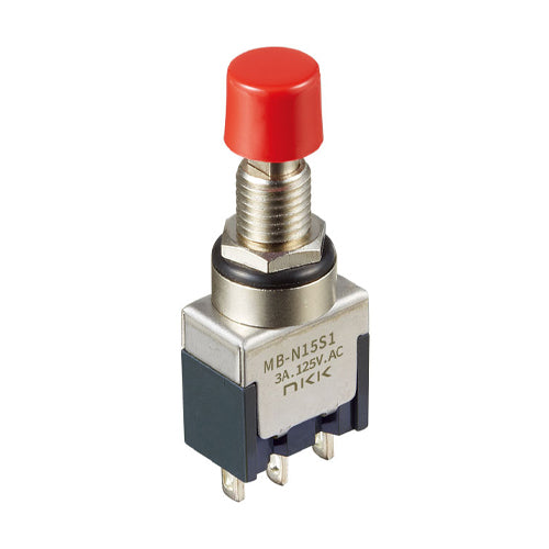 NKKスイッチズ 125V/3A 押しボタンスイッチ(2極双投/小型) MB-N25S1W