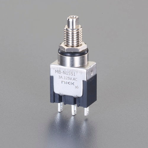 NKKスイッチズ 125V/3A 押しボタンスイッチ(2極双投/小型) MB-N25S1W