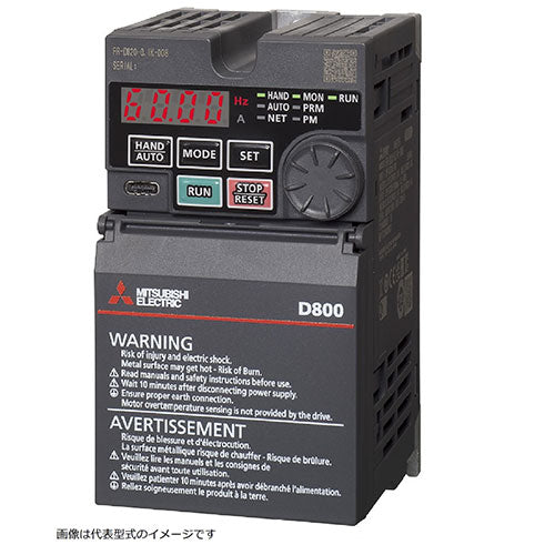 三菱電機 200V/0.75kw インバーター(3相モーター用) FR-D820-0.75K-042