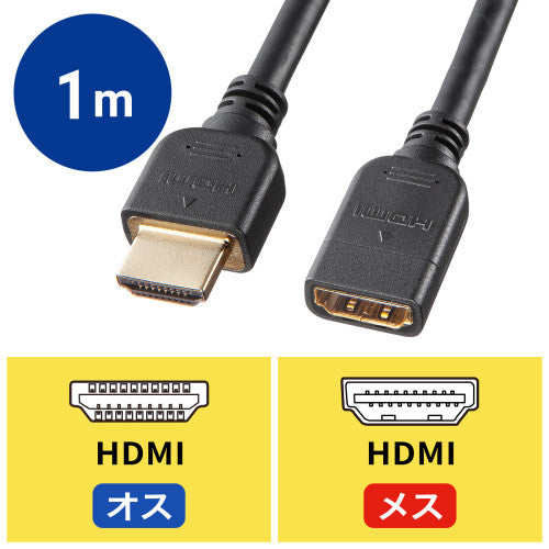 サンワサプライ 1.0m HDMI延長ケーブル KM-HD20-UEN10
