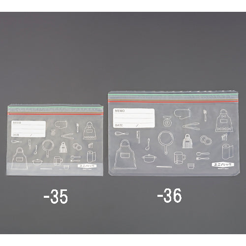 生産日本社(セイニチ) 150x220x0.06mm Wチャック付保存袋(50枚/マチ付) Mサイズ