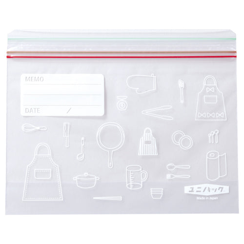 生産日本社(セイニチ) 150x220x0.06mm Wチャック付保存袋(50枚/マチ付) Mサイズ