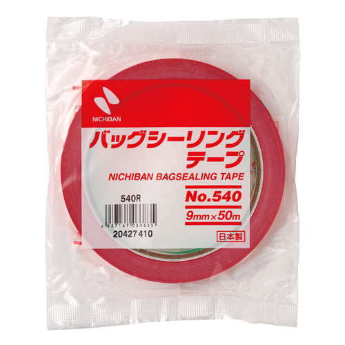 ニチバン 9mmx50m パックシールテープ(赤/1巻) 540R