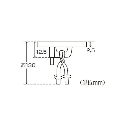朝日電器(ELPA) 40x40x130mm ケーブルハンガー(3個) PE-402NH