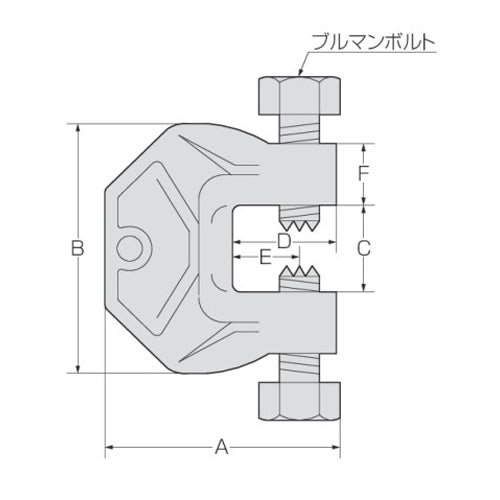 ESCO(エスコ) 13-26mm/39mm 仮設用C型クランプ(両ボルト) EA948T-31