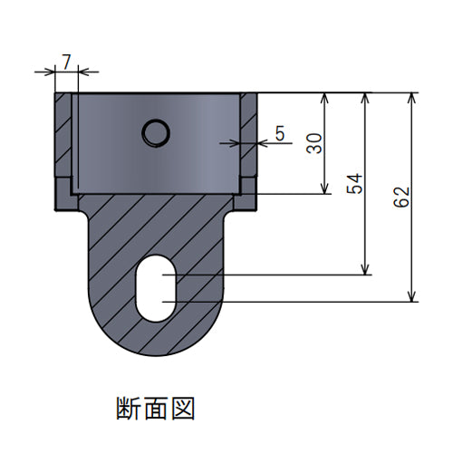 ESCO(エスコ) 48.6mm パイプジョイント(エンド取付金具) EA948TF-11B