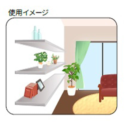 ESCO(エスコ) 76.5x20x110mm 隠し棚受(水平調整式/2個)) EA951EE-162