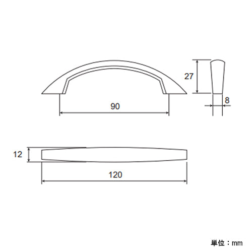 ESCO(エスコ) 120mm アーチェリーハンドル(ステンカラー) EA951HA-69