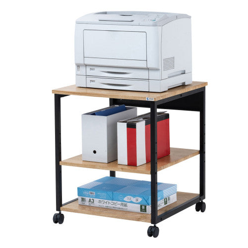 サンワサプライ 600x600x700mm プリンターラック(木目) LPS-117LM