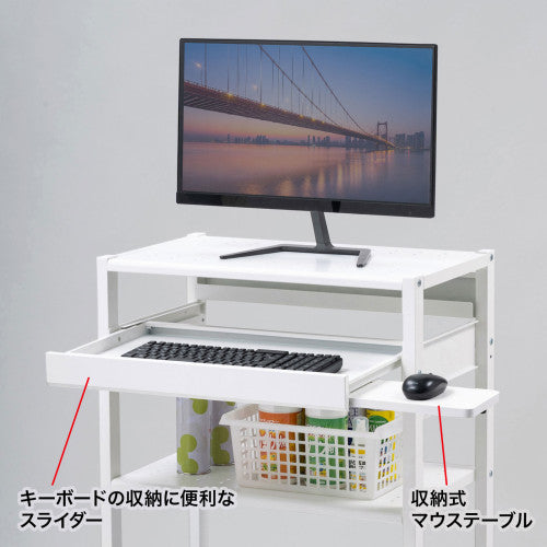 サンワサプライ 650x610x1107mm 立ち作業用デスク RAC-508