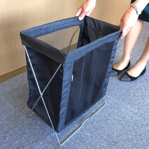 山崎産業(CONDOR) 440x250x510mm 折りたたみサイドメッシュワゴン FU775-000X-MB