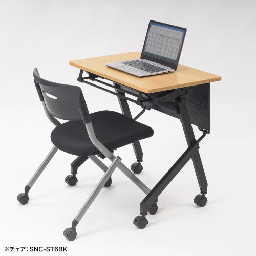 サンワサプライ 750x450x700mm ミーティングテーブル(木目) FLD-7545M