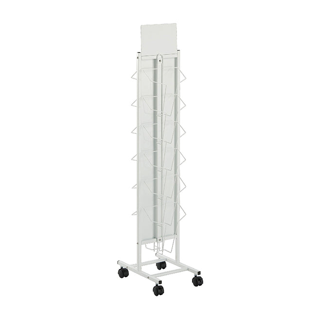 テラモト 267x370x1250mm 両面パンフレットスタンド OT-980-156-0