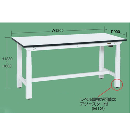 サカエ 1800x900x630-1280mm/250kg 作業台(電動式) DKN-189MW