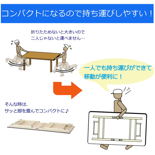 山金工業 1800x750x740mm 折り畳み式ワークテーブル STP-1875-II