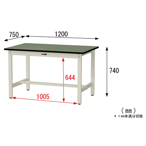 山金工業 1200x750x740mm/300kg ワークテーブル SWR-1275-GI