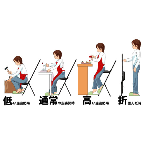 ESCO(エスコ) ワークチェアー(高さ無段階調整/座面固定) EA956XW-58