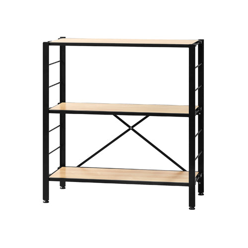 アイリスオーヤマ(IRIS OHYAMA) 760x345x802mm 連結式スチールラック(木天板) KRSR-3