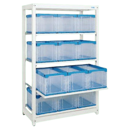 サカエ 1250x570x1950mm コンテナプルラック(50L) MR-1950B2L