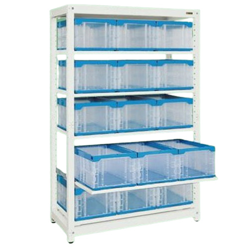 サカエ 1250x570x1950mm コンテナプルラック(40L) MR-1940B2L