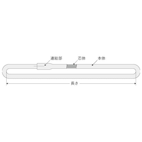 東レインターナショナル(TORAY) 32mmx1.0m/0.5ton ベルトスリング(エンドレス) HEN W005×1.0m