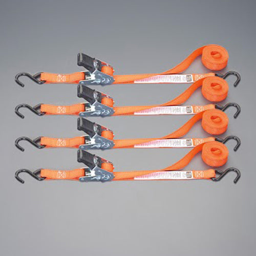 ESCO(エスコ) 181kg/25mmx4.2m ベルト荷締機(ラチェット式/4本) EA982BB-4A