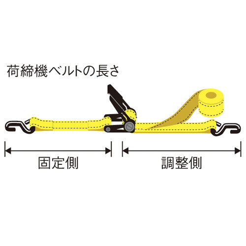 ESCO(エスコ) 35mmx 6.0m/ 509kg ベルト荷締機(両端アイ型) EA982SA-26A