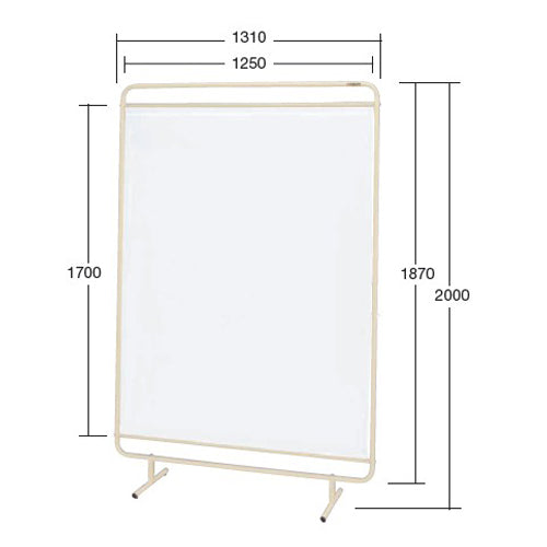 サカエ 1310x 430x2000mm パーティション(塩ビ/固定式) YSH-13TM