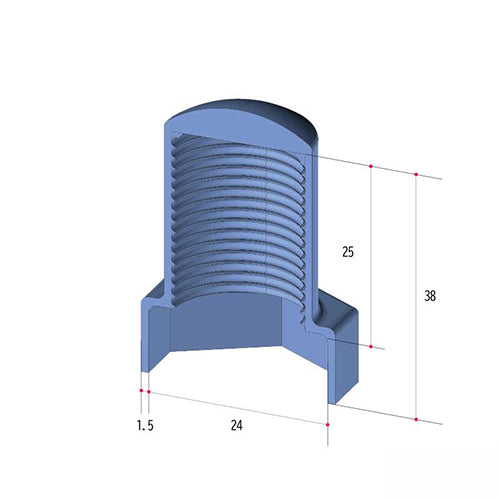 AWJ M16 シンングルナット用保護キャップ(エラストマー/グレー/2個 EC30204-0016