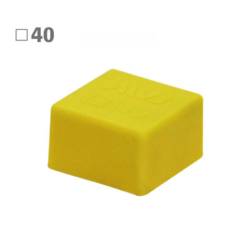 AWJ 40×40×25mm 角型保護キャップ(EL/イエロー/2コ) EOE30216-0040