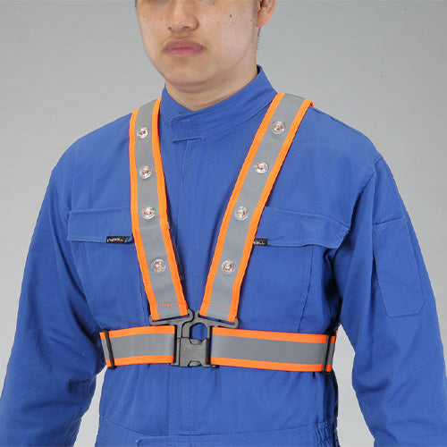 ESCO(エスコ) LED安全ベスト(縁無し/蛍光オレンジ) EA983R-7