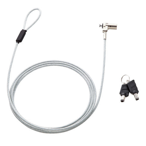 サンワサプライ φ4.4mmx2.0m パソコンセキュリティワイヤー(同一キー) SLE-25S-1