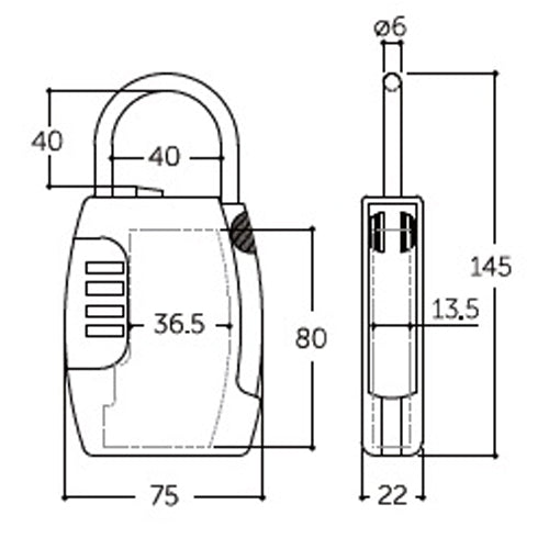 ESCO(エスコ) 75x22x145mm キーボックス(可変ダイヤル式) EA983ZA-46