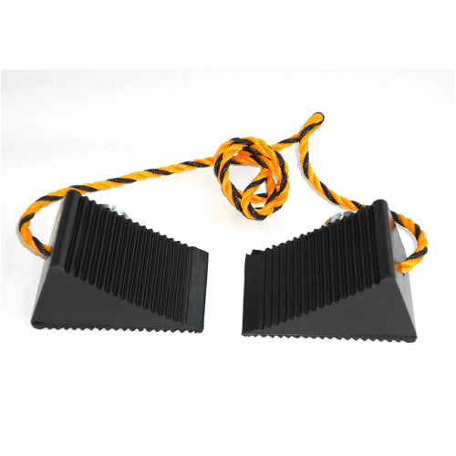 信栄物産 75x124x 66mm タイヤストッパー(マグネット・ヒモ付/1組 4201WM