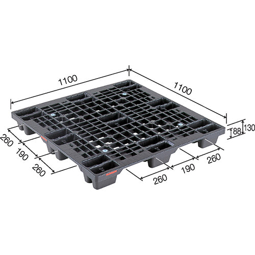 三甲(サンコー) 1100x1100x130mm パレット・PP製(軽量/2枚) 812136