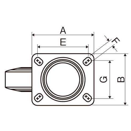 ESCO(エスコ) 160mm キャスター(自在/TPEタイヤ/ESD/ブレーキ付 EA986CE-160A