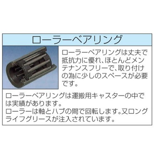 ESCO(エスコ) 100mm キャスター(固定金具/耐熱) EA986GL-1A