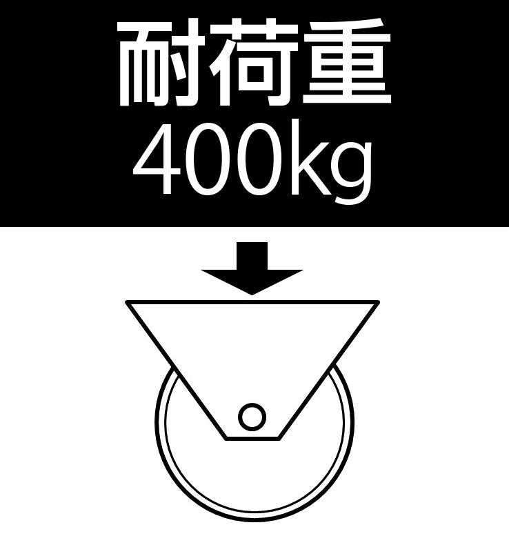 ESCO(エスコ) 200mm キャスター(自在金具) EA986JK-200A