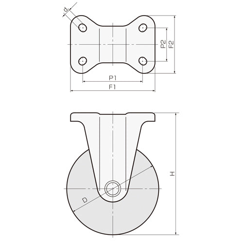 東正車輌(TOSEI) 100mm キャスター(固定金具付/高導電) WK-100RBE