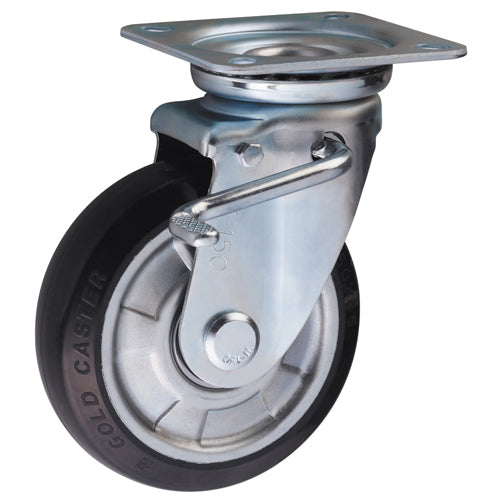 東正車輌(TOSEI) 150mm キャスター(自在金具/Wストッパー/高導電) WJ-150RBE-WS
