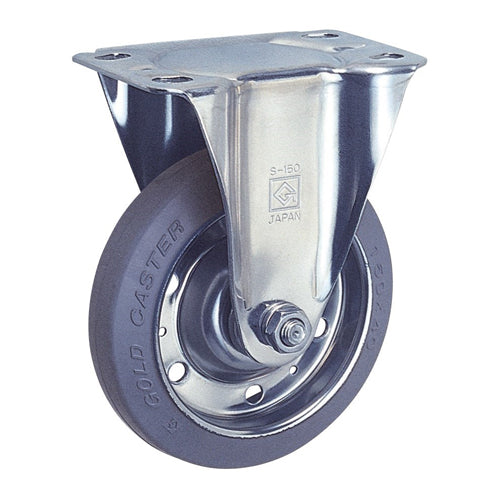 東正車輌(TOSEI) 150mm キャスター(ゴム車/固定/ステンレス製) SUS-SK-150R