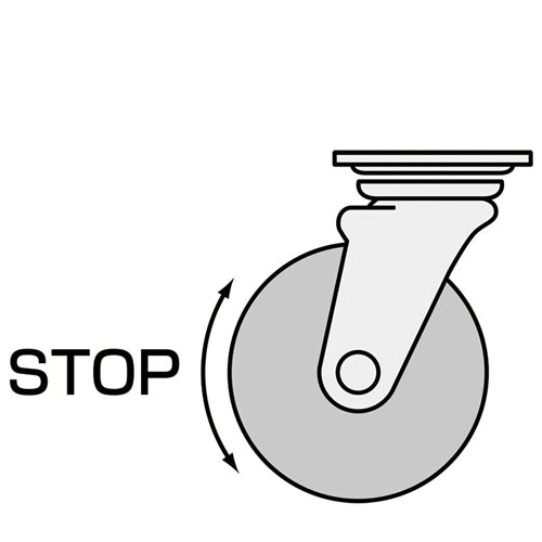 東正車輌(TOSEI) 100mm キャスター(ナイロン車/自在/ストッパー付/ステンレス) AWJ-100N-S