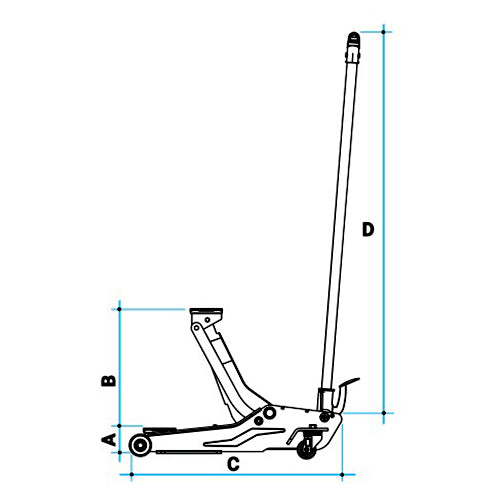 ESCO(エスコ) 2.7ton/95-500mm 油圧ジャッキ EA993CF-30