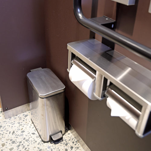 山崎産業(CONDOR) 6L ダストボックス(ペダル開閉型・ステンレス製) DP-35L-SB