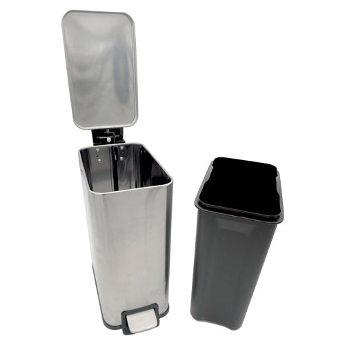 山崎産業(CONDOR) 6L ダストボックス(ペダル開閉型・ステンレス製) DP-35L-SB