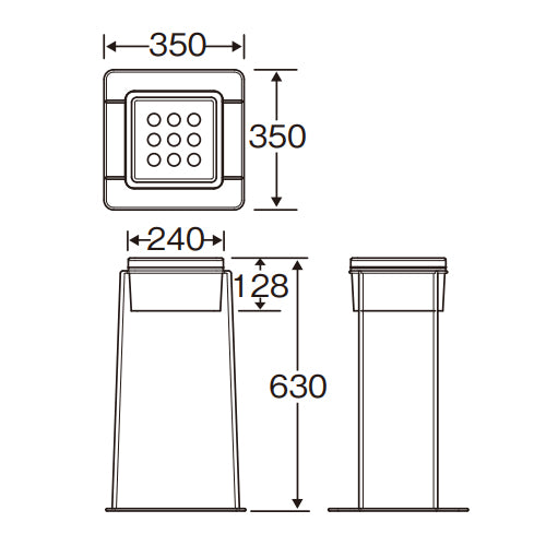 山崎産業(CONDOR) 350x350x630mm 吸いがら入れ(現場用) YS-80L-IM